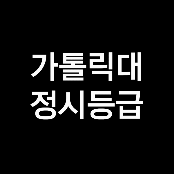 가톨릭대 정시등급 (가톨릭대학교, 등급컷, 수능, 입결, 2023년, 2024년)