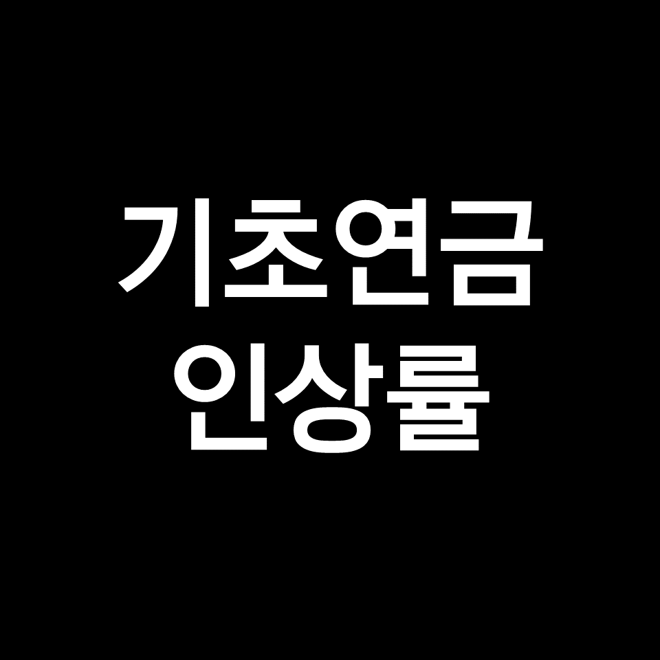 2024년 기초연금 인상률 얼마? (노인 노령연금, 내년 금액, 40만 원)