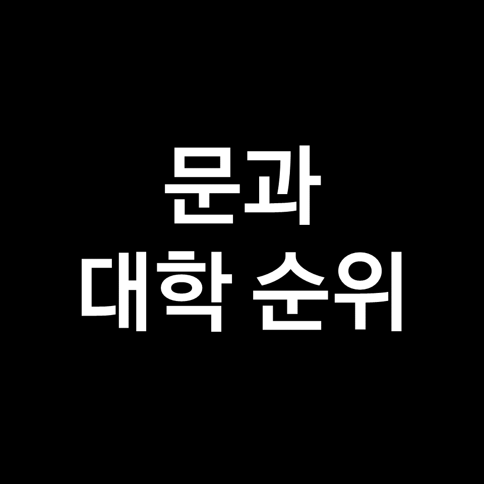 문과 대학 순위 (전국, 국내, 인서울, 입결, 인문계, 2023년, 2024년)