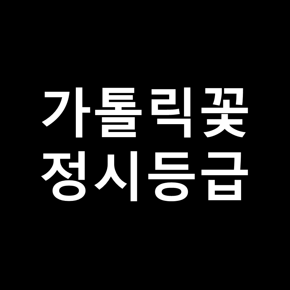 가톨릭꽃동네대 정시등급 | 입결, 수능, 등급컷, 요강, 2023, 2024