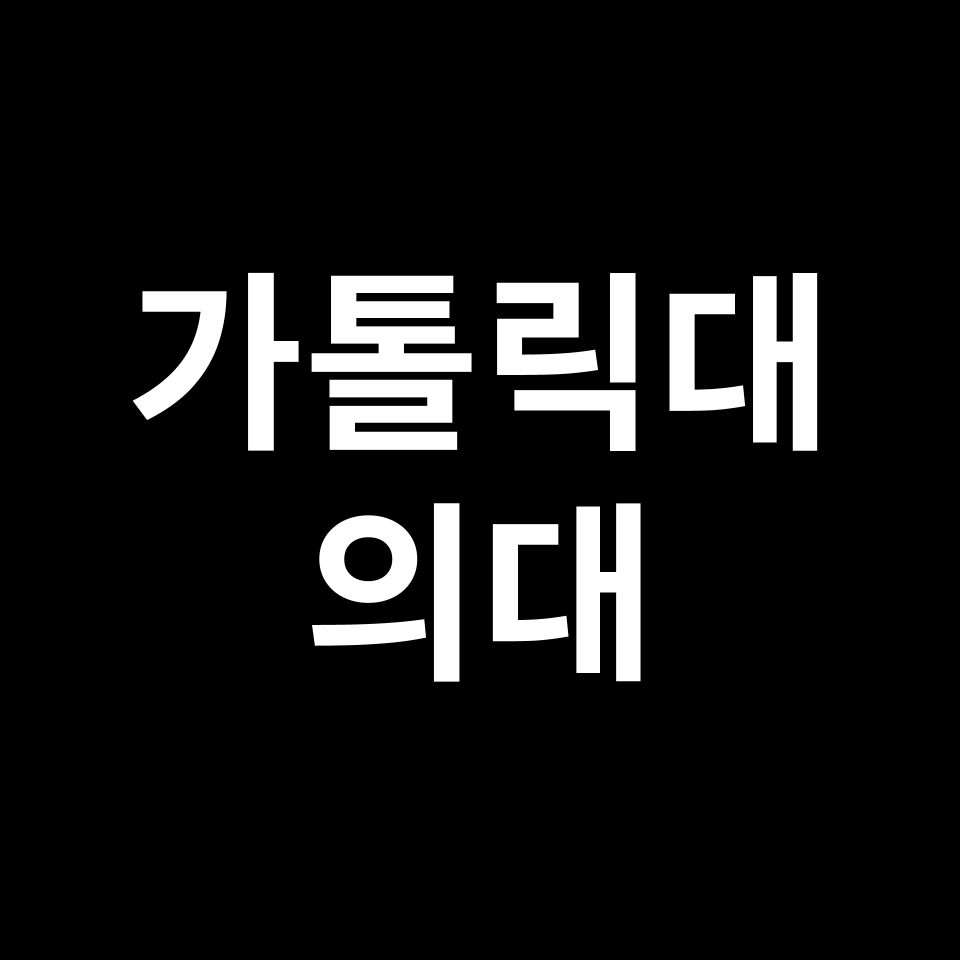 가톨릭대 의대 의예과 수시 정시 등급 편입 논술 입결 | 2024-2025
