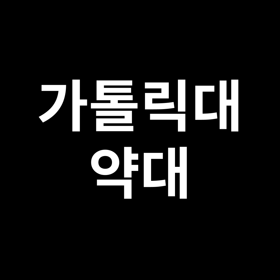 가톨릭대 약대 약학과 수시 정시 등급 편입 논술 입결 | 2024-2025