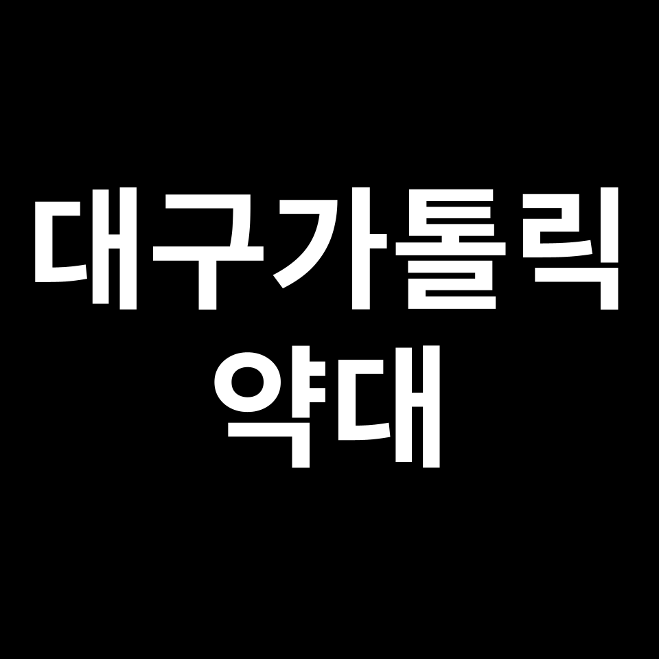 대구가톨릭대 약대 약학과 수시 정시 등급 편입 입결 | 2024-2025